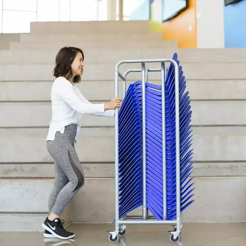 ECR4Kids Le bureau portable Surf avec chariot de rangement mobile, lot de 30