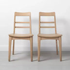 Ensemble de 2 chaises de salle à manger à dossier échelle en bois – Hearth & Hand with Magnolia