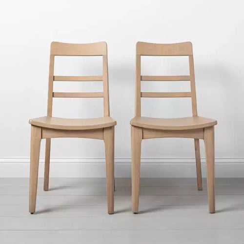 Ensemble de 2 chaises de salle à manger à dossier échelle en bois – Hearth & Hand with Magnolia
