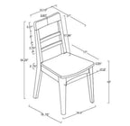Ensemble de 2 chaises de salle à manger à dossier échelle en bois – Hearth & Hand with Magnolia