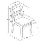 Ensemble de 2 chaises de salle à manger à dossier échelle en bois – Hearth & Hand with Magnolia