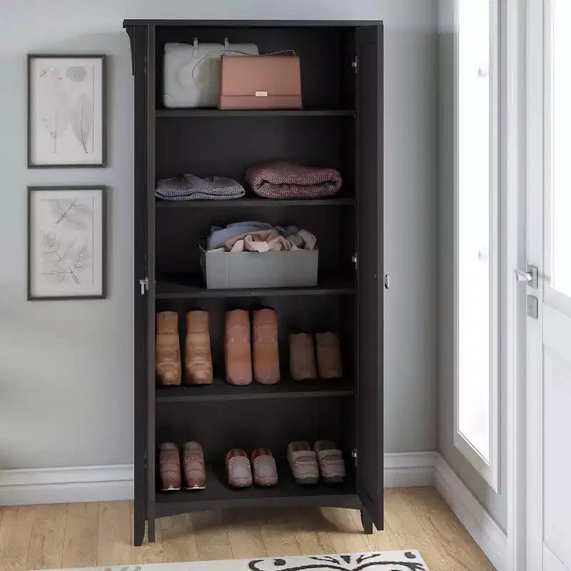 Armoire de rangement haute Salinas avec portes - Bush Furniture