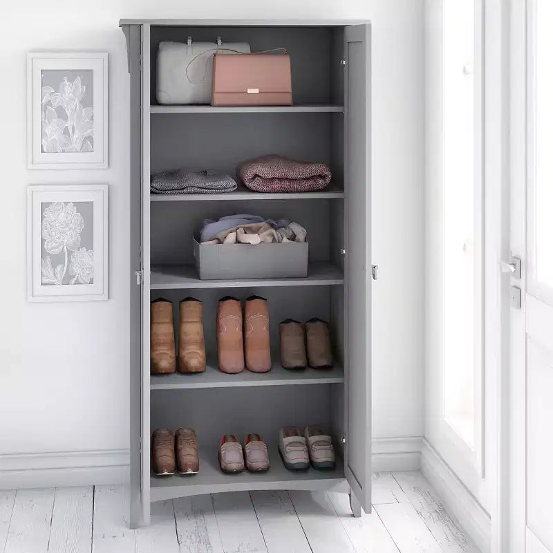 Armoire de rangement haute Salinas avec portes - Bush Furniture
