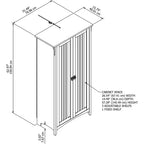 Armoire de rangement haute Salinas avec portes - Bush Furniture