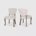 Lot de 2 chaises de salle à manger capitonnées Crosswind - Christopher Knight Home