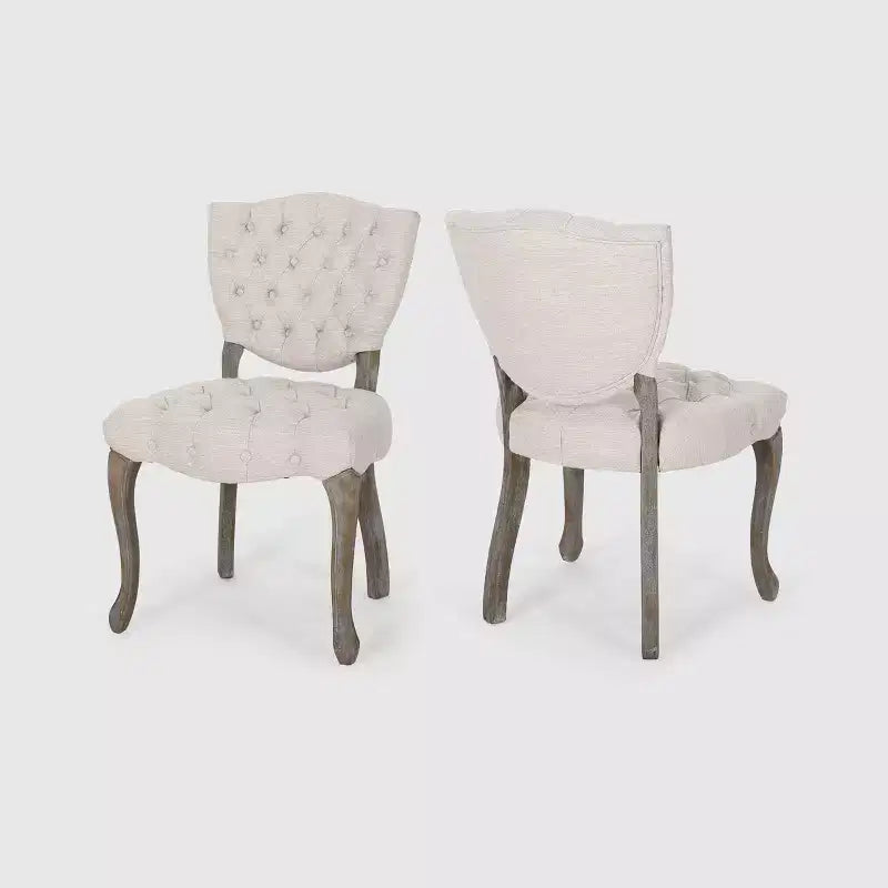 Lot de 2 chaises de salle à manger capitonnées Crosswind - Christopher Knight Home