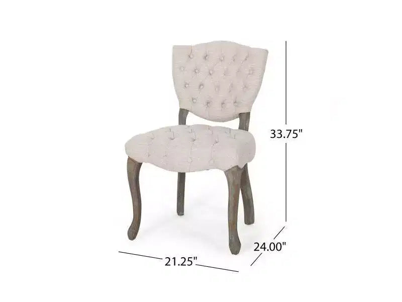 Lot de 2 chaises de salle à manger capitonnées Crosswind - Christopher Knight Home