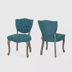 Lot de 2 chaises de salle à manger capitonnées Crosswind - Christopher Knight Home