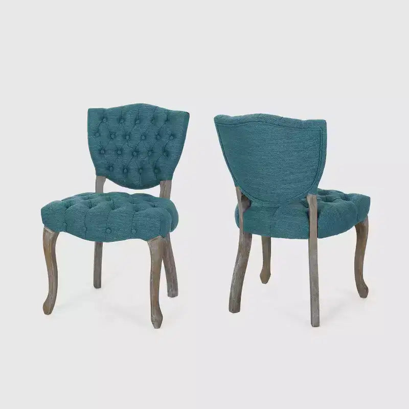 Lot de 2 chaises de salle à manger capitonnées Crosswind - Christopher Knight Home
