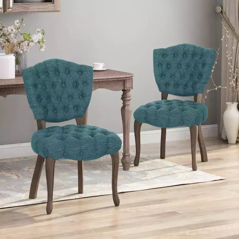 Lot de 2 chaises de salle à manger capitonnées Crosswind - Christopher Knight Home