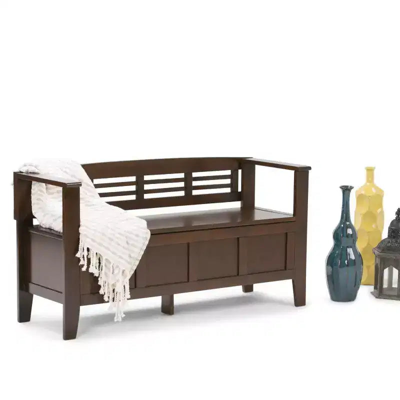 Banc de rangement en bois massif 48 Chandler - Wyndenhall