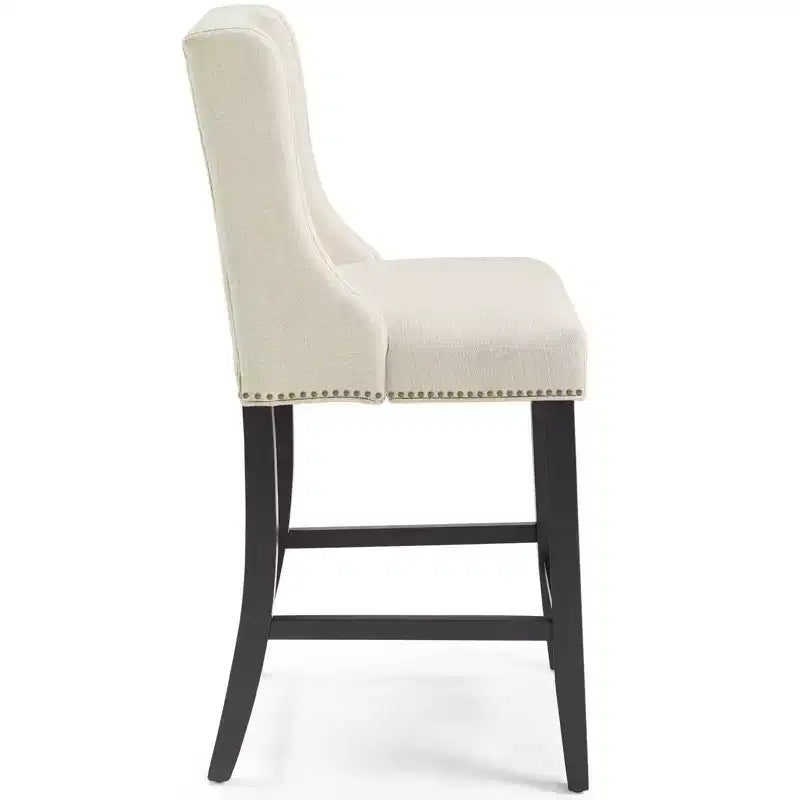 Tabouret de bar à hauteur de comptoir Baron en tissu rembourré - Modway