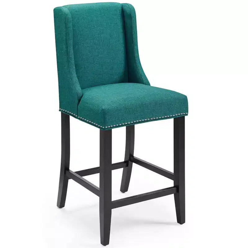 Tabouret de bar à hauteur de comptoir Baron en tissu rembourré - Modway