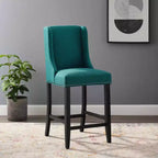 Tabouret de bar à hauteur de comptoir Baron en tissu rembourré - Modway