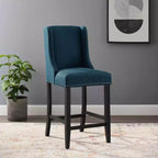 Tabouret de bar à hauteur de comptoir Baron en tissu rembourré - Modway