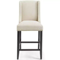 Tabouret de bar à hauteur de comptoir Baron en tissu rembourré - Modway
