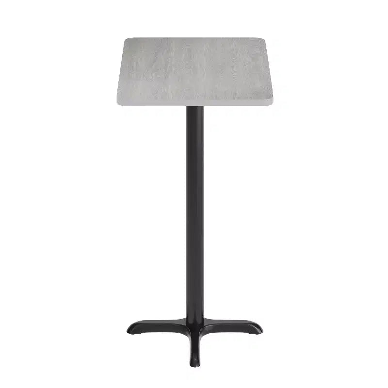 Flash Furniture Plateau de table rectangulaire stratifié 24 x 30 avec base de table hauteur bar 22 x 22