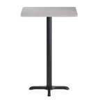 Flash Furniture Plateau de table rectangulaire stratifié 24 x 30 avec base de table hauteur bar 22 x 22