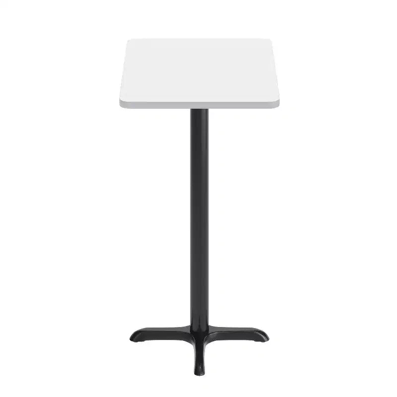Flash Furniture Plateau de table rectangulaire stratifié 24 x 30 avec base de table hauteur bar 22 x 22