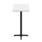 Flash Furniture Plateau de table rectangulaire stratifié 24 x 30 avec base de table hauteur bar 22 x 22
