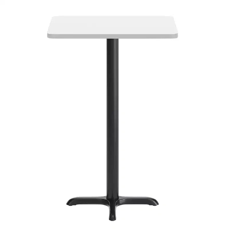 Flash Furniture Plateau de table rectangulaire stratifié 24 x 30 avec base de table hauteur bar 22 x 22
