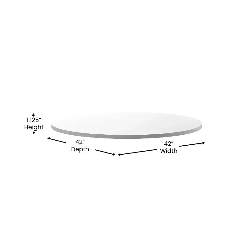 Plateau de table rond Flash Furniture 42 avec plateau réversible en stratifié