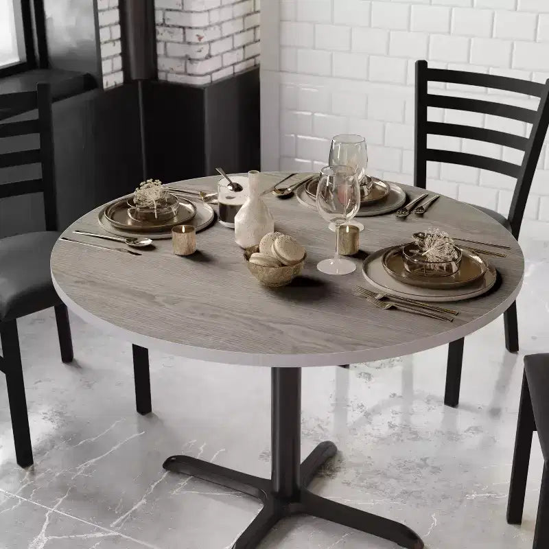 Plateau de table rond Flash Furniture 42 avec plateau réversible en stratifié