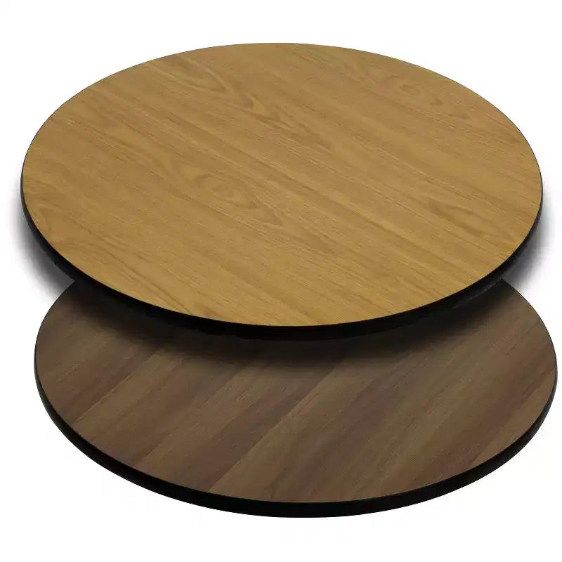 Plateau de table rond Flash Furniture 42 avec plateau réversible en stratifié