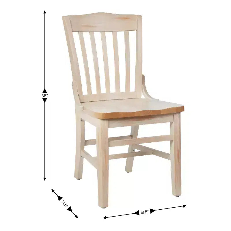 Chaise de restaurant en bois à dossier écolier de la série HERCULES de Flash Furniture