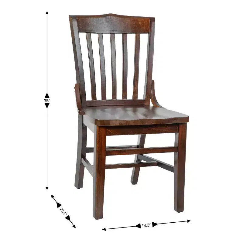 Chaise de restaurant en bois à dossier écolier de la série HERCULES de Flash Furniture