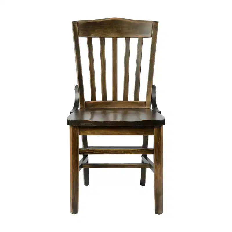 Chaise de restaurant en bois à dossier écolier de la série HERCULES de Flash Furniture