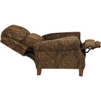 Kensington Hill Beaumont Fauteuil inclinable marron chaud à motif cachemire en tissu avec repose-pieds manuel confortable pour chambre à coucher, salon, lecture