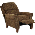 Kensington Hill Beaumont Fauteuil inclinable marron chaud à motif cachemire en tissu avec repose-pieds manuel confortable pour chambre à coucher, salon, lecture