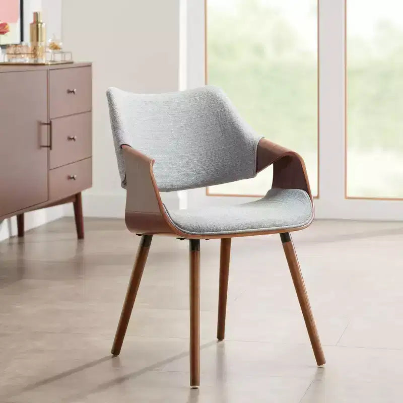 Chaise de salle à manger Studio 55D en tissu gris et bois de hêtre Westin