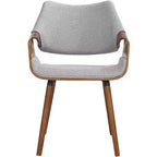 Chaise de salle à manger Studio 55D en tissu gris et bois de hêtre Westin