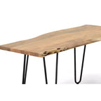 Table basse/Banc Carolina Living Langdon à bord vif