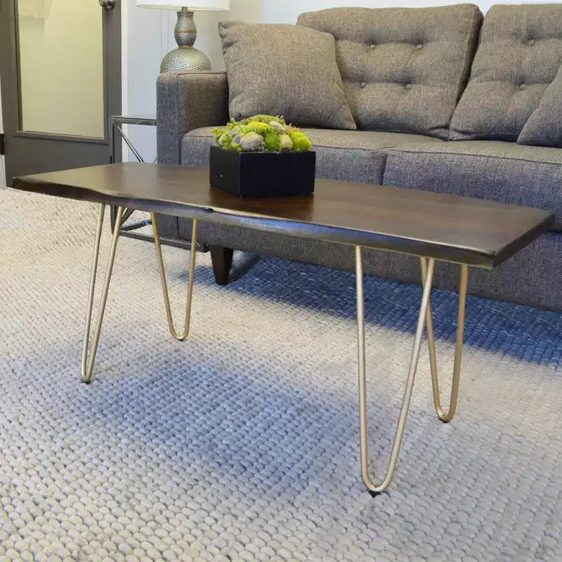 Table basse/Banc Carolina Living Langdon à bord vif
