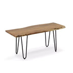 Table basse/Banc Carolina Living Langdon à bord vif