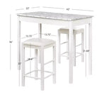 Ensemble de salle à manger 3 pièces table et tabourets hauteur comptoir Lancer Tavern - Linon
