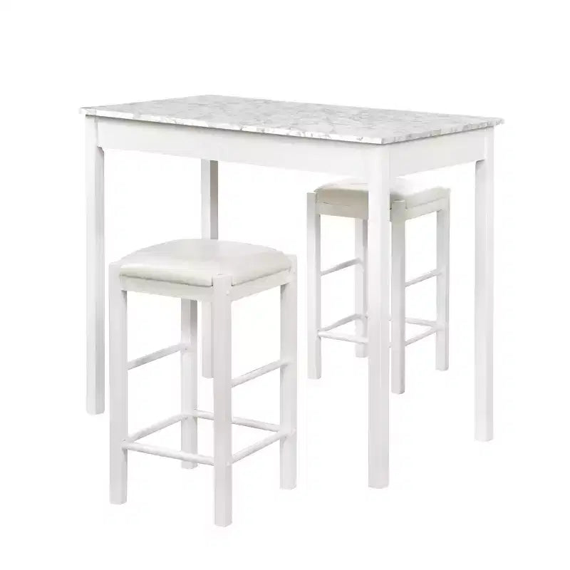 Ensemble de salle à manger 3 pièces table et tabourets hauteur comptoir Lancer Tavern - Linon