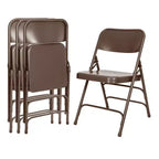 Lot de 4 Chaises Pliantes de Luxe en Acier Triple Renfort - Hampden Furnishings