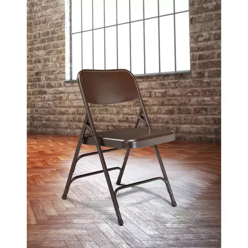 Lot de 4 Chaises Pliantes de Luxe en Acier Triple Renfort - Hampden Furnishings