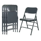 Lot de 4 Chaises Pliantes de Luxe en Acier Triple Renfort - Hampden Furnishings