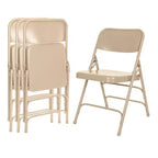 Lot de 4 Chaises Pliantes de Luxe en Acier Triple Renfort - Hampden Furnishings