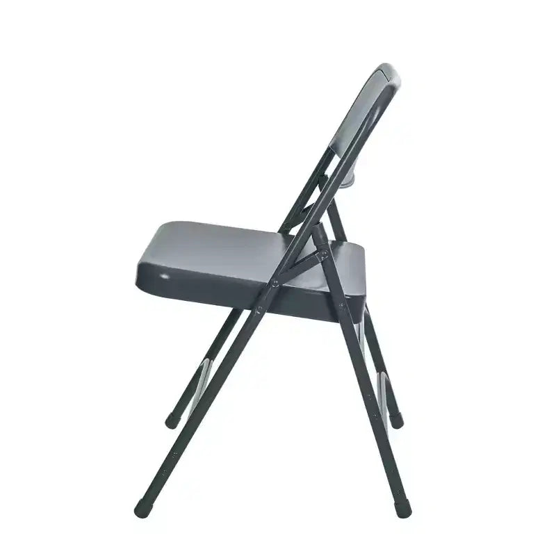 Lot de 4 Chaises Pliantes de Luxe en Acier Triple Renfort - Hampden Furnishings