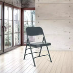 Lot de 4 Chaises Pliantes de Luxe en Acier Triple Renfort - Hampden Furnishings