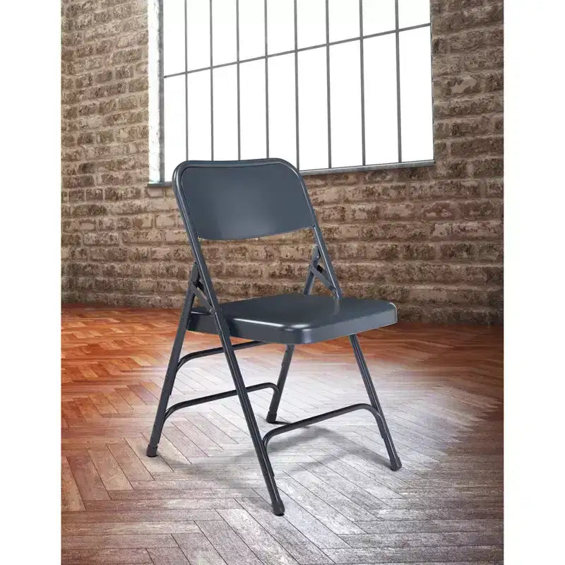 Lot de 4 Chaises Pliantes de Luxe en Acier Triple Renfort - Hampden Furnishings