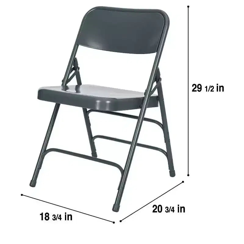 Lot de 4 Chaises Pliantes de Luxe en Acier Triple Renfort - Hampden Furnishings