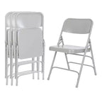 Lot de 4 Chaises Pliantes de Luxe en Acier Triple Renfort - Hampden Furnishings