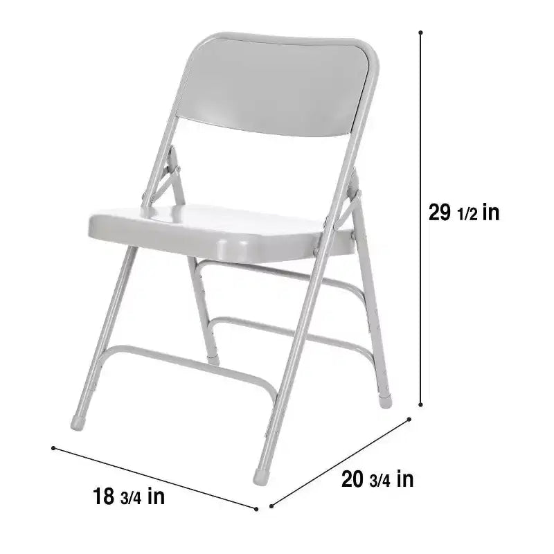 Lot de 4 Chaises Pliantes de Luxe en Acier Triple Renfort - Hampden Furnishings